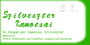 szilveszter kamocsai business card